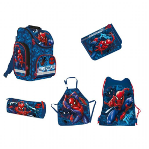 Spiderman Skoletaske St 5 Dele