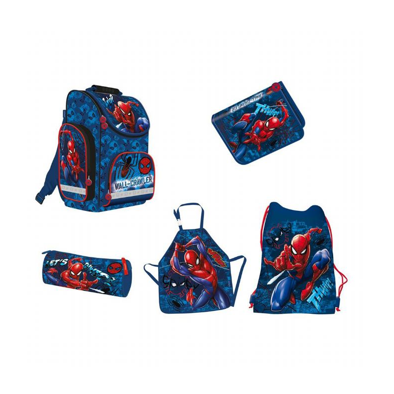 Spiderman Skoletaske St 5 Dele