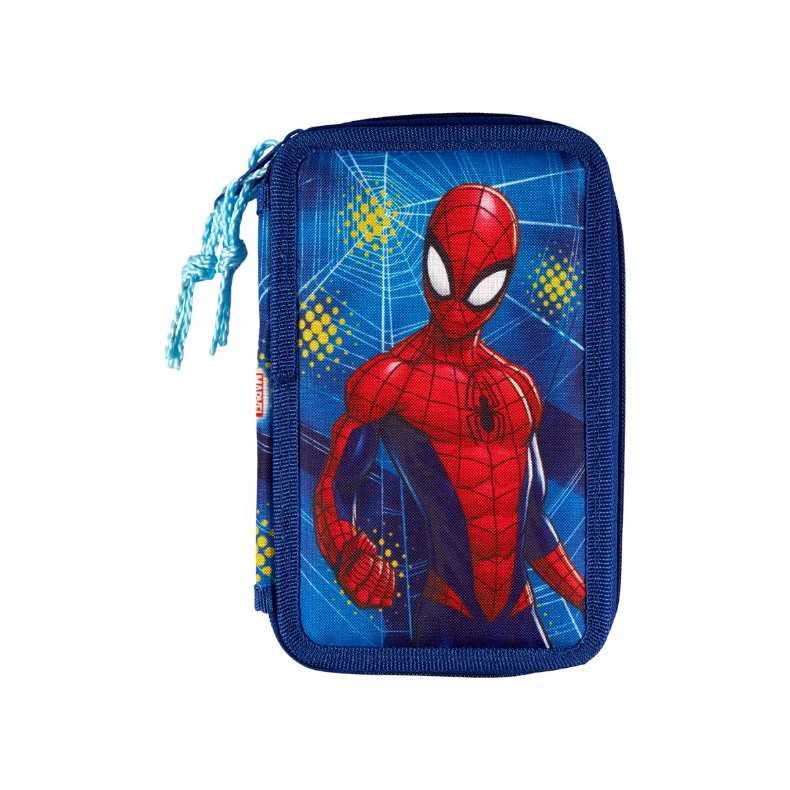 Spiderman dobbelt penalhus m. indhold
