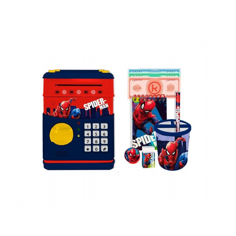 Spiderman Pengeskab med Tilbehr