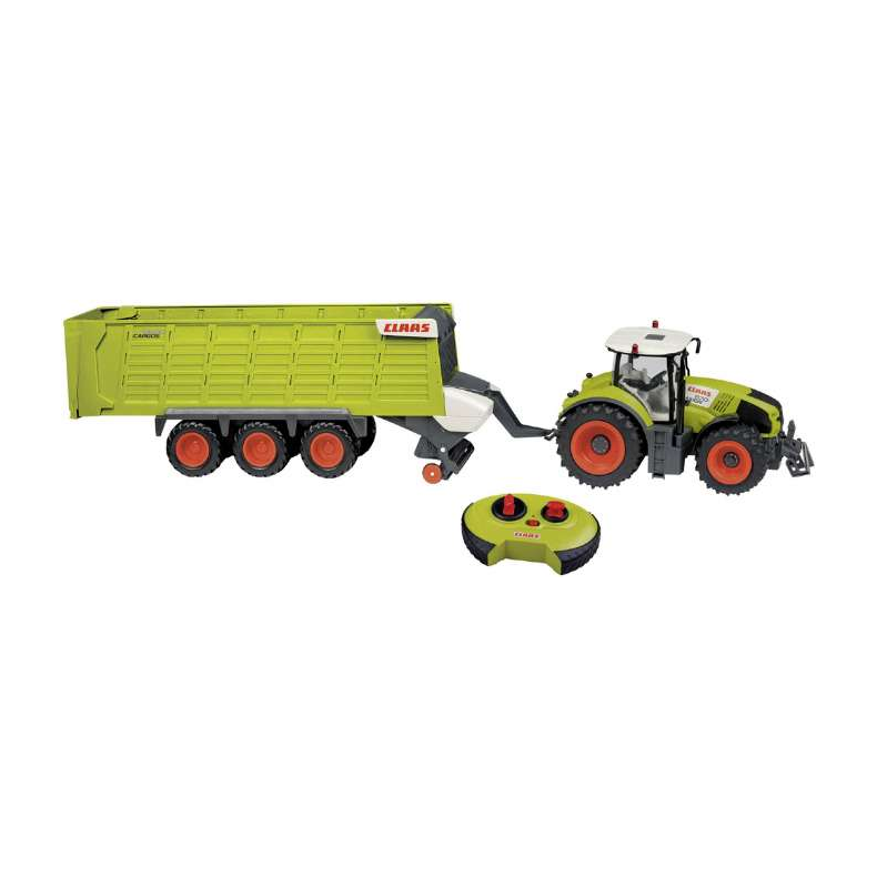 Fjernstyret Claas traktor med trailer