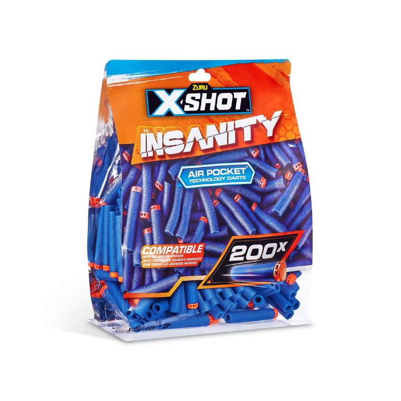 X-shot Insanity ekstra pile, 200 stk