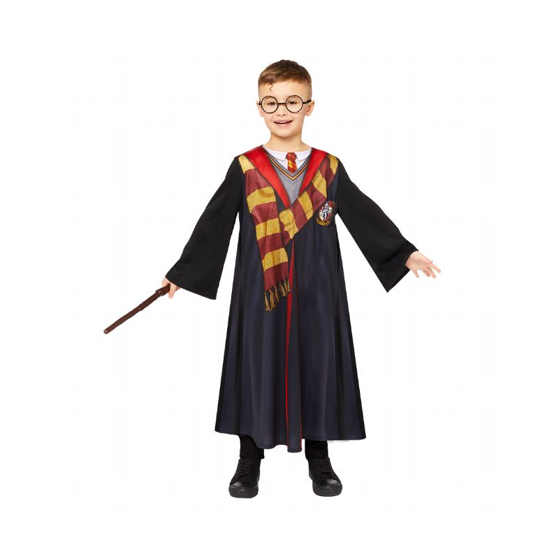 Harry Potter kostume m. tilbehr 104 cm