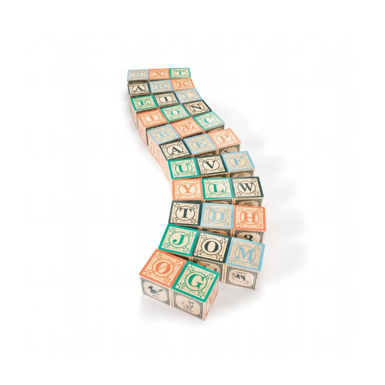 Klassiske ABC klodser, danske bogstaver