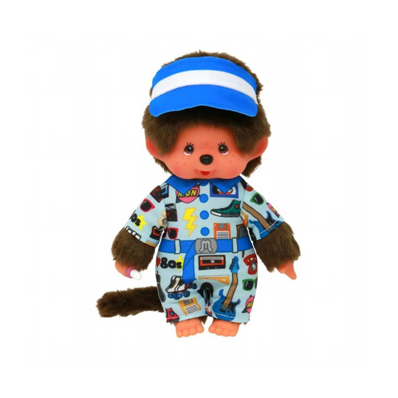 Monchhichi Dreng i 80er-kostume, 20 cm