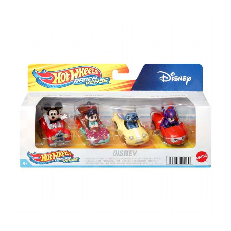 Hot Wheels Racerverse Disney Biler 4-pac