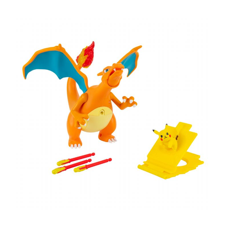 Pokemon Fire + Fly Charizard med Pikachu