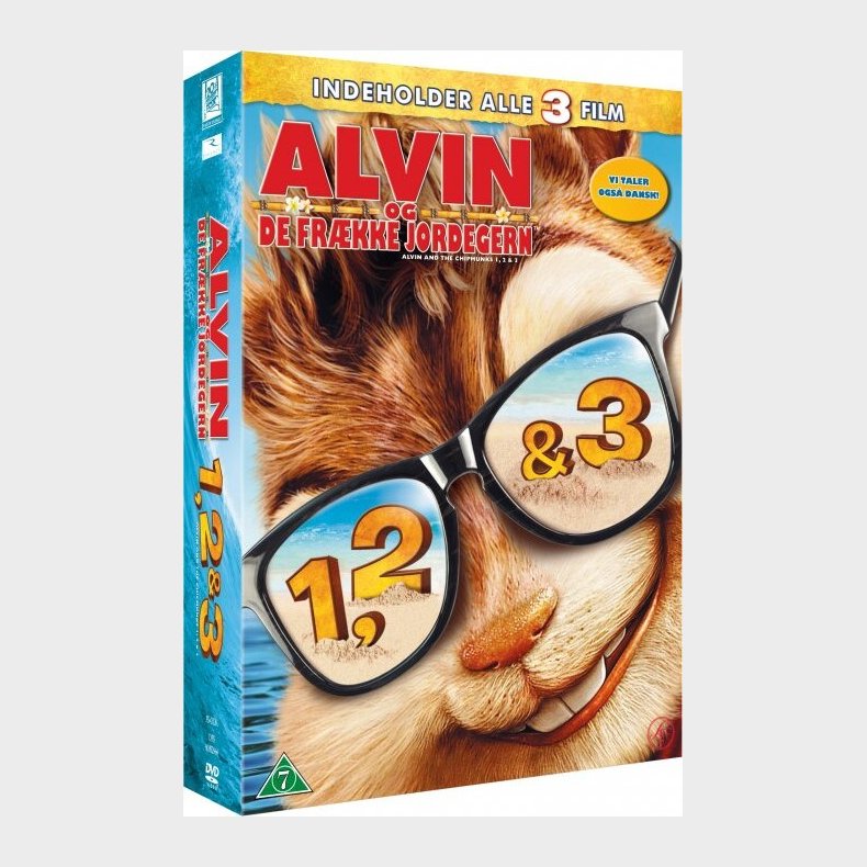 Alvin Og De Frkke Jordegern 1-3 / Alvin And The Chipmunks 1-3 - DVD - Film