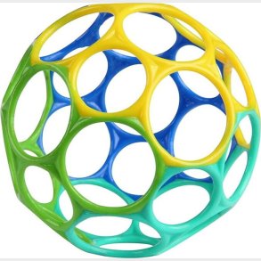 Oball Motorikbold / O Ball Bold - 10 Cm - Bl Og Grn