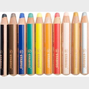 Stabilo Farveblyanter - Woody 3 I 1 - 10 Stk