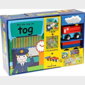 Aktivitetslegetj Til Brn - Min Lille Togstation Med Bog, Puslespil Og Trtog - Diverse - Bog