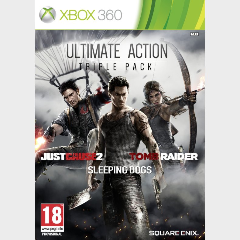 Just Cause 2, Sleeping Dogs &amp; Tomb Raider Bundle - Xbox 360