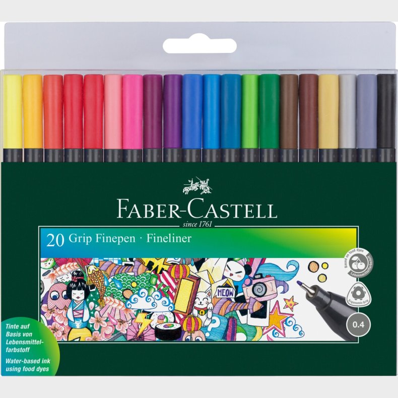 Faber-castell Tusser - 20 Stk. Grip Finepens