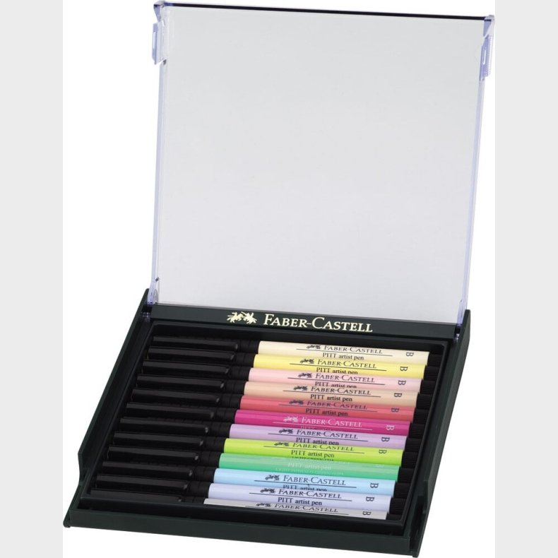 Faber Castell - Pitt Artist Pens - Pastel - 12 Farver