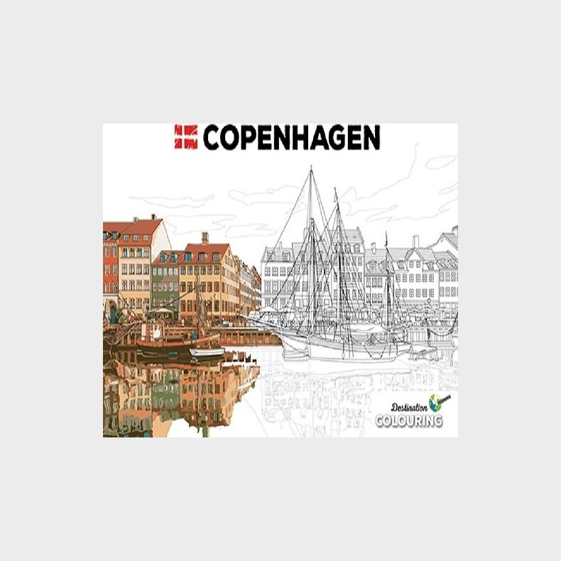 Malebog For Voksne - Colouring Copenhagen - Diverse - English Book