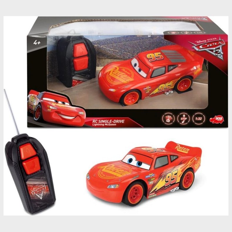 Disney's Cars 3 / Biler 3 - Lynet Mcqueen Fjernstyret Bil - 14 Cm