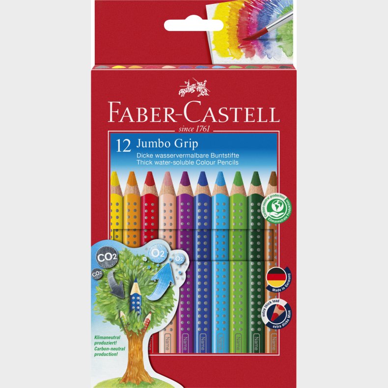 Faber-castell Farveblyanter - Jumbo Grip - 12 Stk.