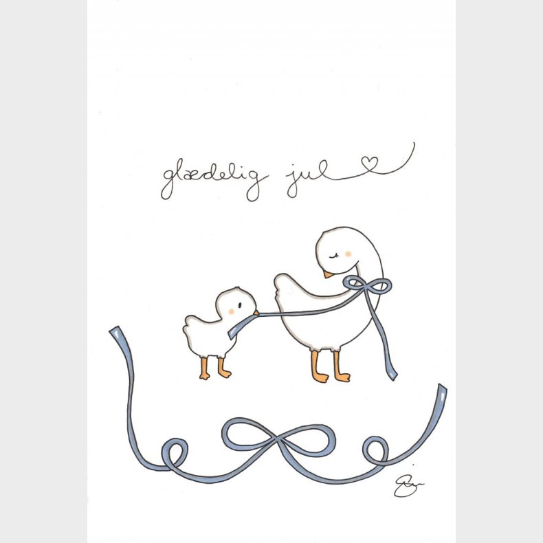 Julekort - 6 Dobbeltkort Med Juleillustrationer