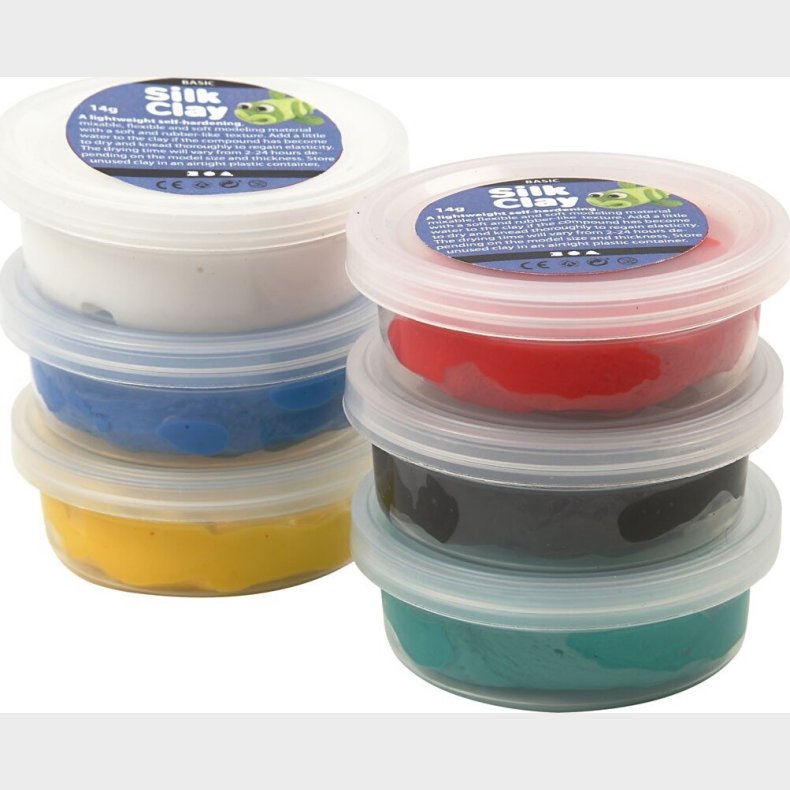 Silk Clay - Modellervoks St - 6 Farver - 6x14 G