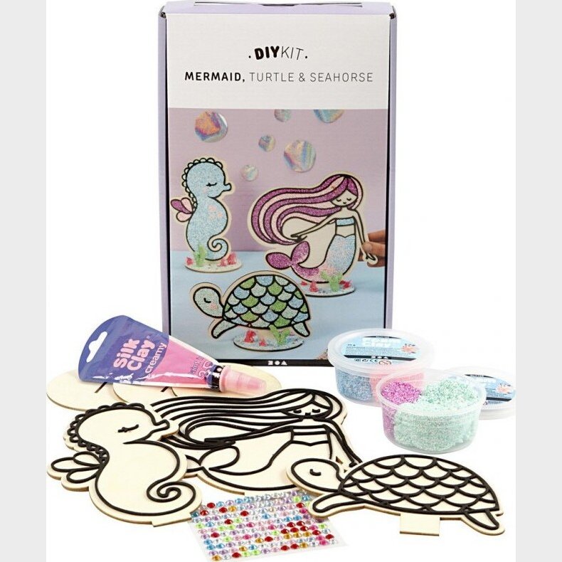 Silk Clay - Diy Kit - Havfrue, Skilpadde Og Shest