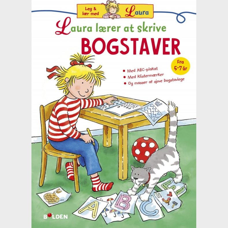 Laura Lrer At Skrive Bogstaver - Klistermrker Og Plakat - Diverse - Bog