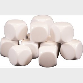 Blanke Terninger - 12 Stk