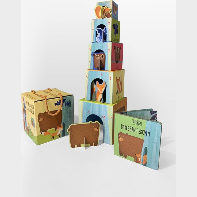 Stabelt�rn, Bog Og Figurer - Dyreb�rn I Skoven