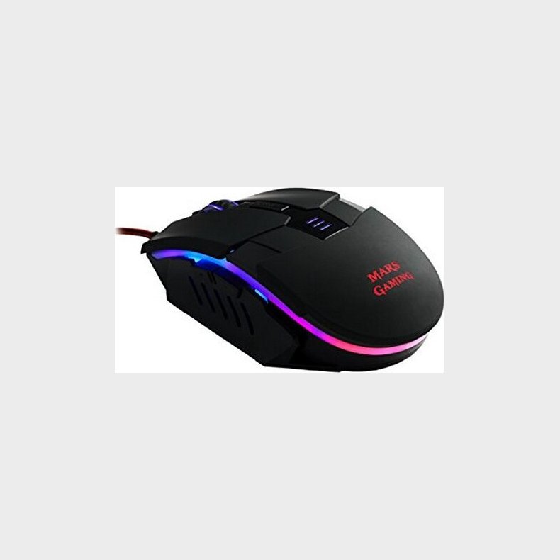 Mars Gaming Mm116 - Led Gaming Mus - 3200 Dpi - Sort