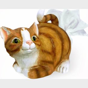 Kattefigur Med Serviet Holder