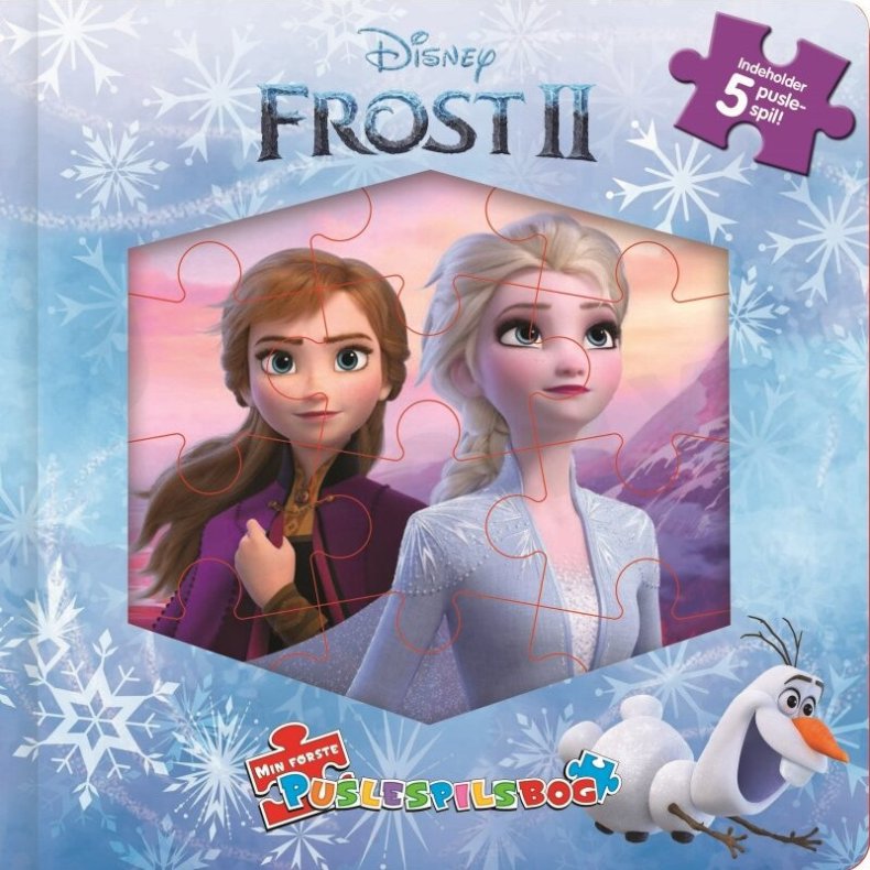 Disney Frost 2 - Min Frste Puslespilsbog Med 5 Puslespil