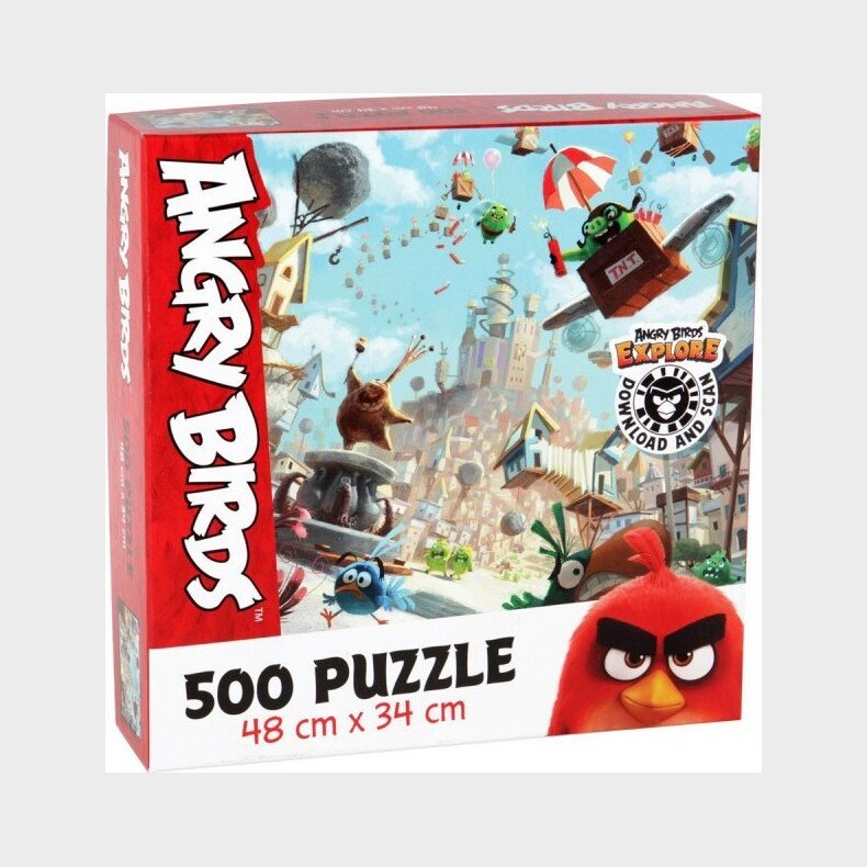 Angry Birds Puslespil Med 500 Brikker