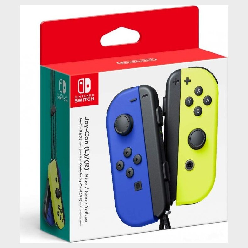 Nintendo Switch Joy-con Controller St - Bl Venstre Og Neon Gul Hjre