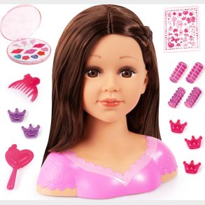 Bayer - Frisr -og Sminkehoved Med Tilbehr - Mrkt Hr