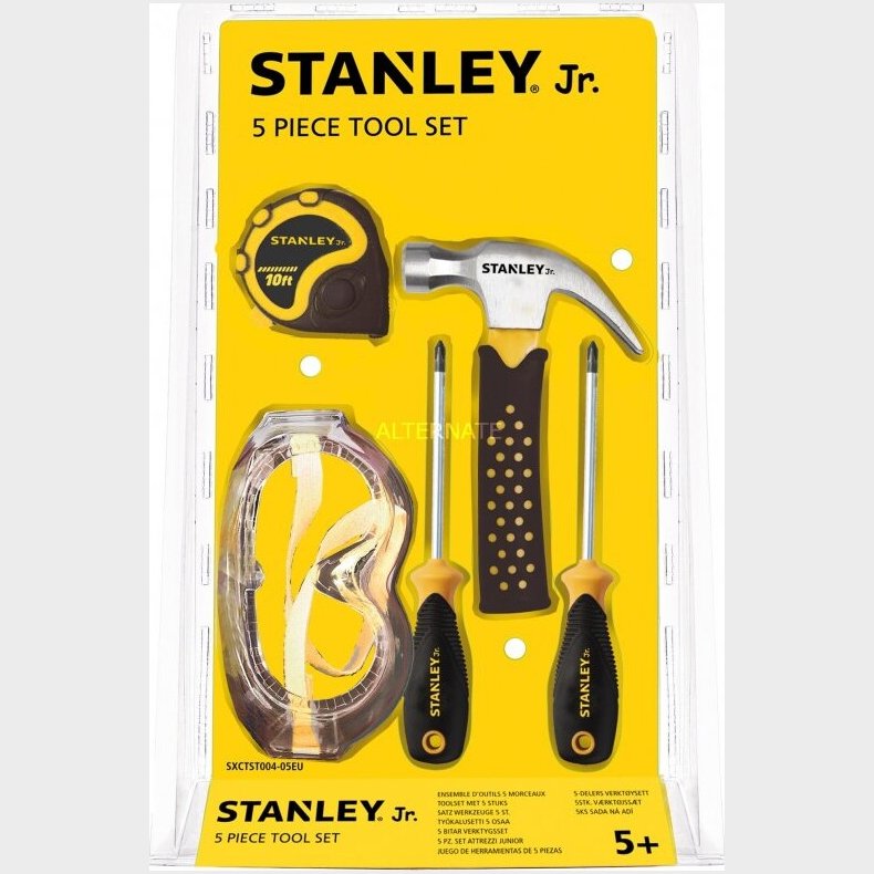 Stanley Vrktjsst Med Hammer, Skruetrkkere, Sikkerhedsbriller Og Mlebnd