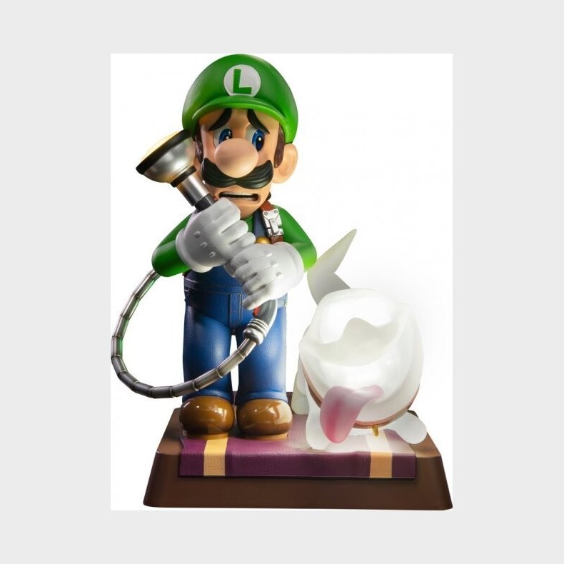 First4figures - Luigi Og Polterpup - Statue Med Led Lys - Luigi's Mansion