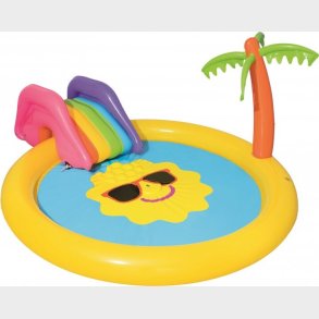 Bestway - Badebassin Med Rutsjebane - 237x201 Cm