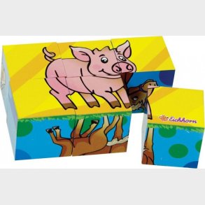 Eichhorn - 6-i-1 Puslespil Med Dyremotiver Til Sm Brn