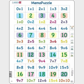 Larsen Puslespil - Lr At Plusse Tal 0 Til 20 - 40 Brikker