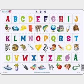 Larsen Alfabet Puslespil - Lr Bogstaver - 29 Brikker