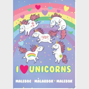Malebog - I Love Unicorns - Diverse - Bog