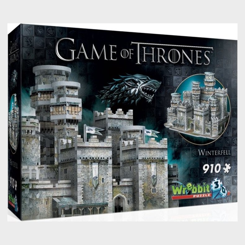 Game Of Thrones - 3d Puslespil - 910 Brikker - Winterfell