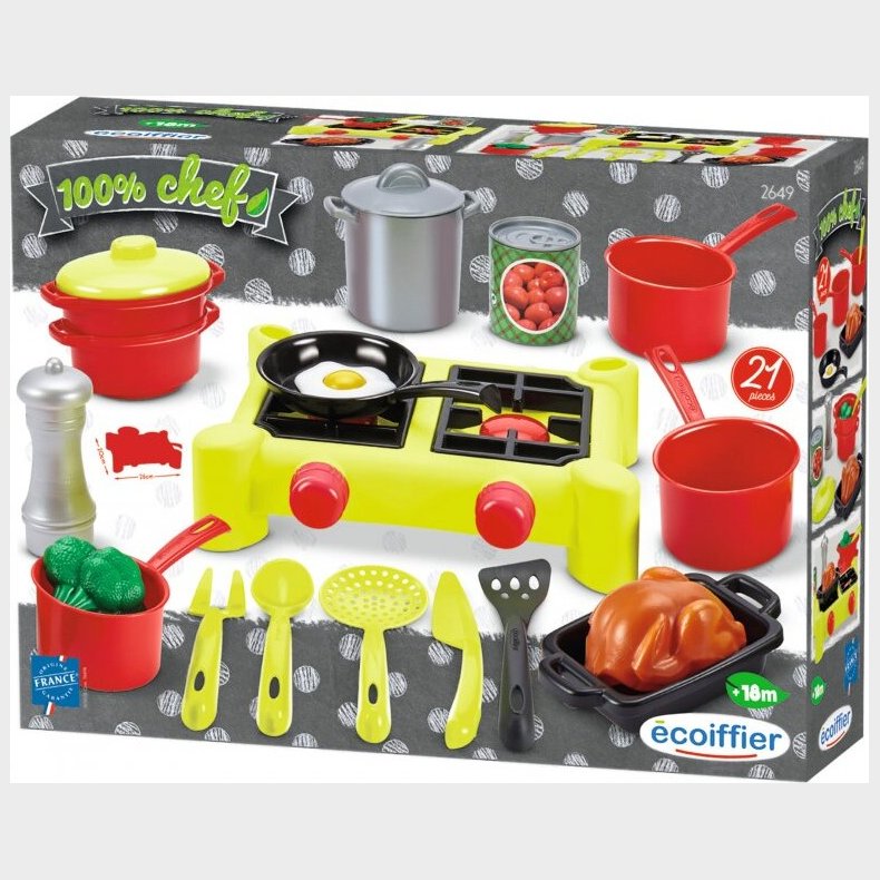 Spisest Legetj Med Kogeplade Og Legemad