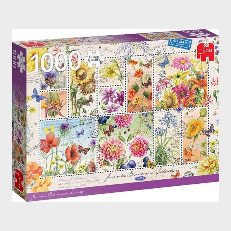 Jumbo - Puslespil Med 1000 Brikker - Blomster Frimrker - Janneke Brinkman