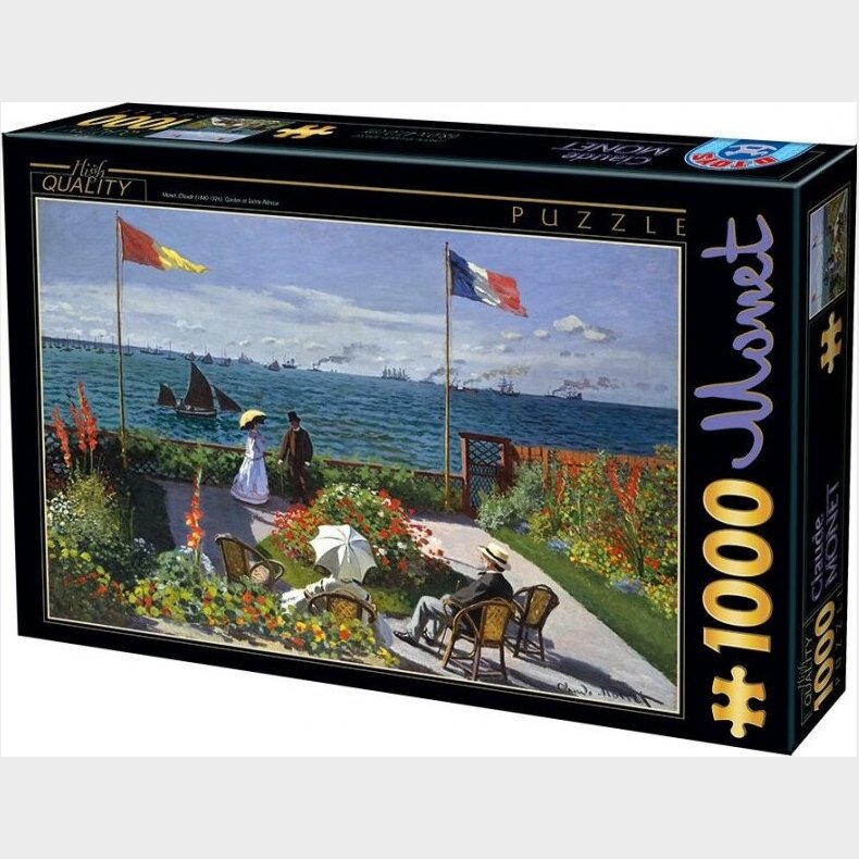 Puslespil Med 1000 Brikker - Claude Monet - Have Ved Sainte-adresse
