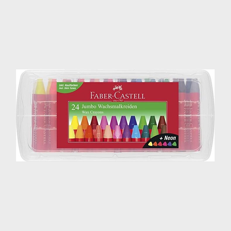 Faber-castell - Jumbo Fedtfarver - 24 Stk