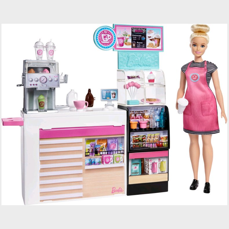 Barbie - Coffee Shop Kaffebar Legest - 20+ Dele