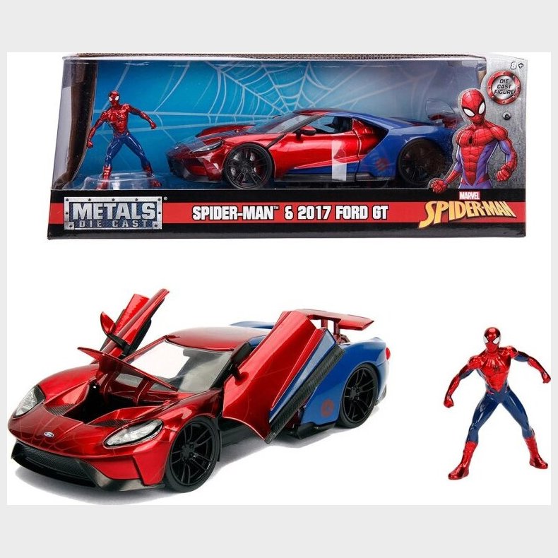 Spiderman Figur Og Ford Gt Bil St