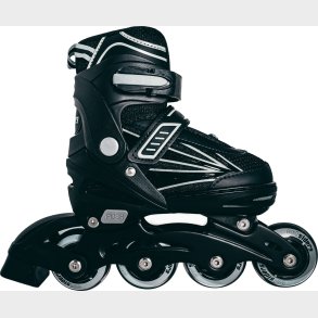 Rulleskjter - Str. 31-34 - Inliners - Justerbar - Outsiders - Sort Gr