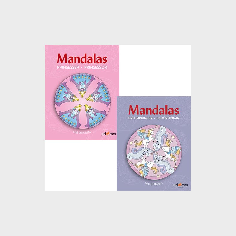 Mandala Malebger - Prinsesser & Enhjrninger - Diverse - Bog