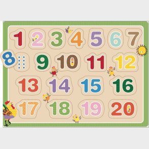 Tal Puslespil Med 20 Brikker I Tr